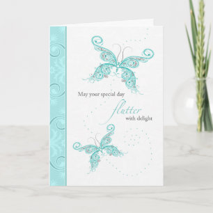 Cartão Borboleta Birthday