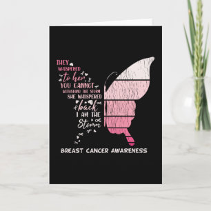 Cartão Borboleta-borboleta de Consciência do Cancer da Ma