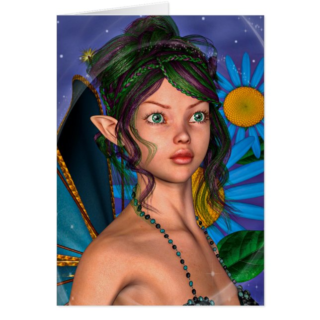 Cartão Borboleta de fada (Frente)