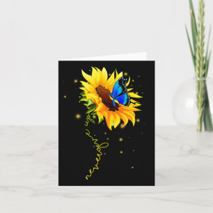 Cartão Borboleta De Girassol Nunca Desiste Da Síndrome