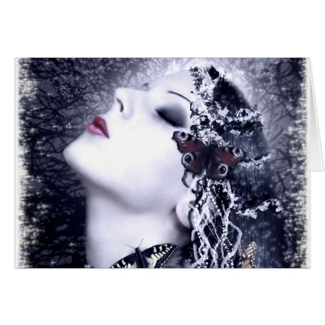 Cartão Borboleta de outono (Frente horizontal)