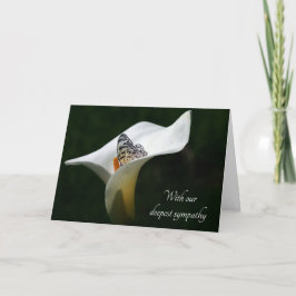 Cartão Borboleta em Calla Lily Simpatia