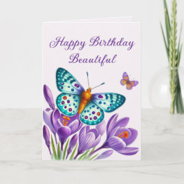 Cartão Borboleta Entre Flores