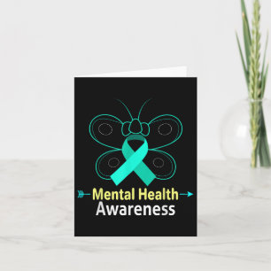 Cartão Borboleta Fita Saúde Mental Shirt Health