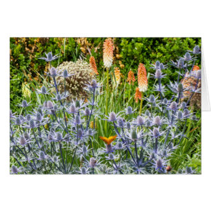 Cartão Borboleta Fritillly Num Jardim De Verão