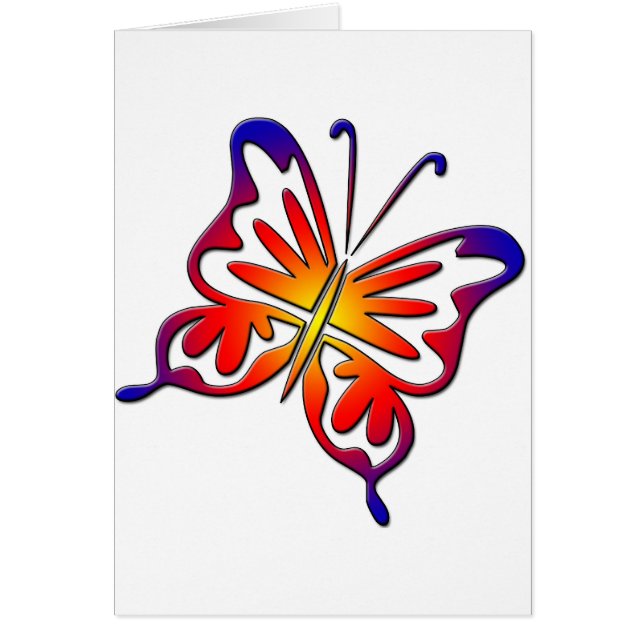 Cartão Borboleta Groovy (Frente)