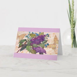 Cartão Borboleta Lilac Ilustrada - Aniversário Mágico