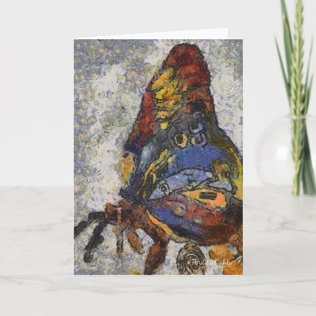 Cartão Borboleta Monet de Frida Kahlo inspirado (Frente)