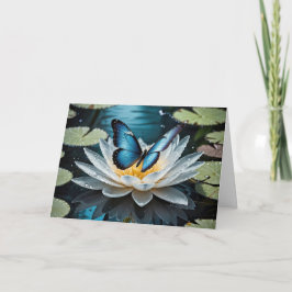 Cartão Borboleta Morpho Comum para Aniversário