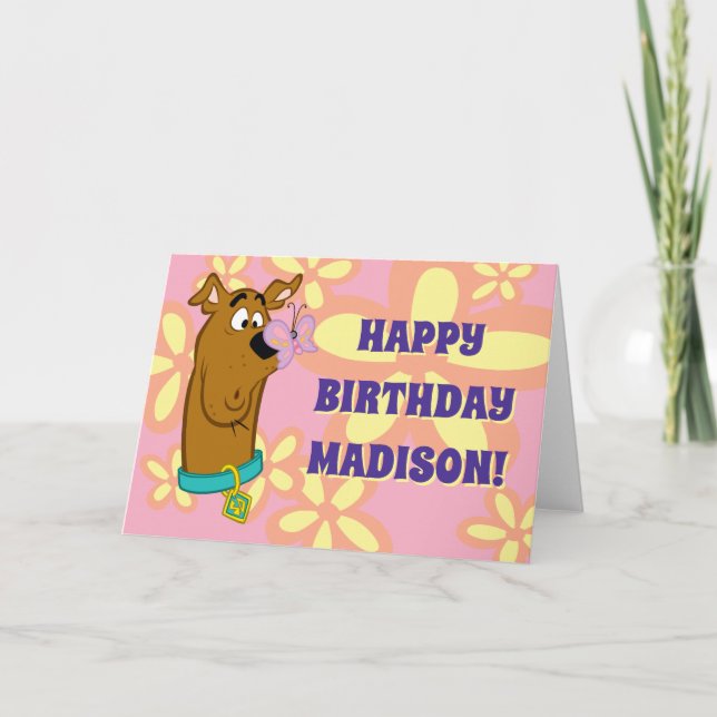 Cartão Borboleta no nariz de Scooby-Doo (Frente)