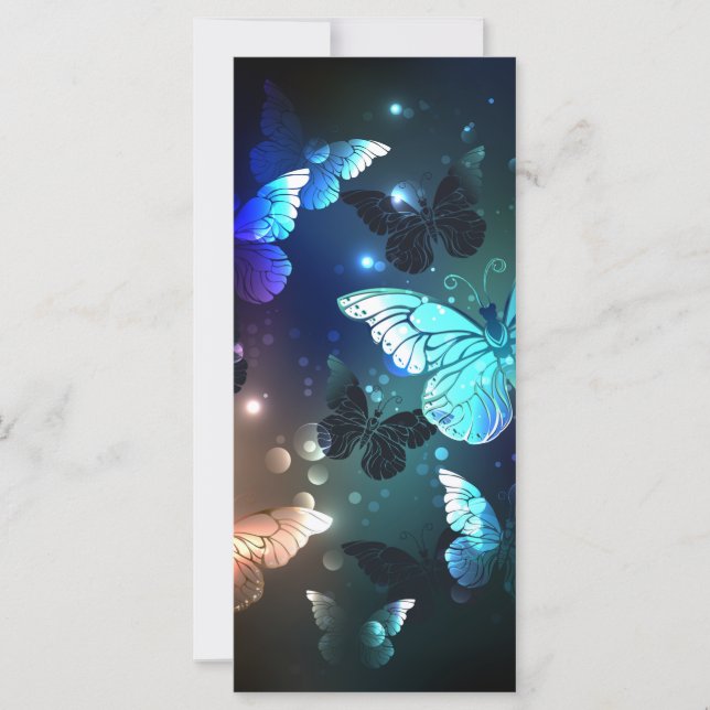 Cartão Borboleta Noturna Flutuante (Frente)