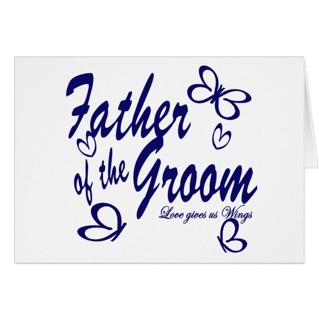 Cartão Borboleta/Pai do Groom (Frente Horizontal)