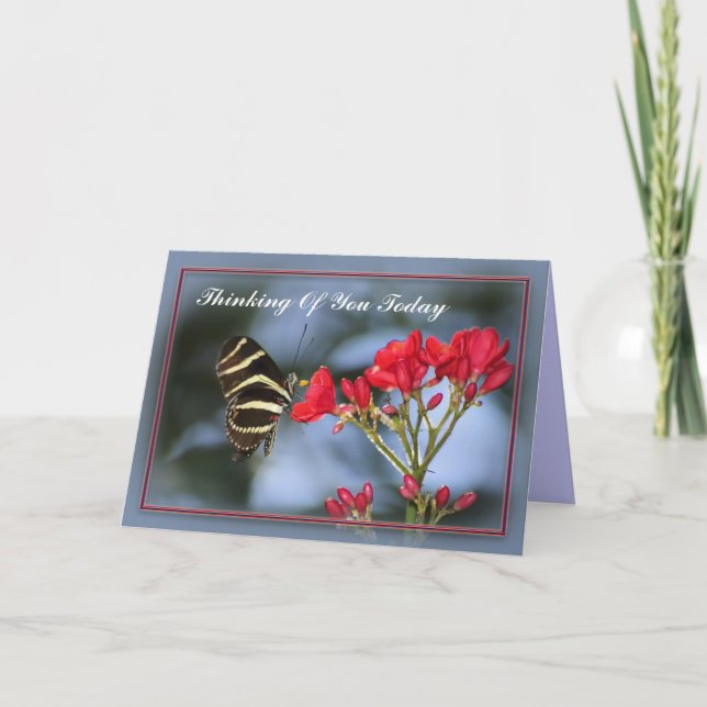 Cartão Borboleta Pensando Em Você (Frente)