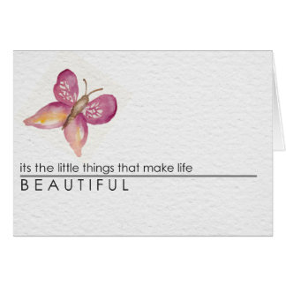 Cartão Borboleta pintado mão da aguarela