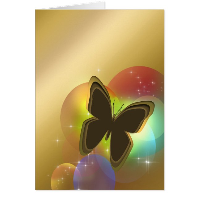 Cartão Borboleta (retrato) (Frente)