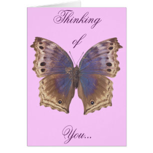 Cartão Borboleta roxa lindo