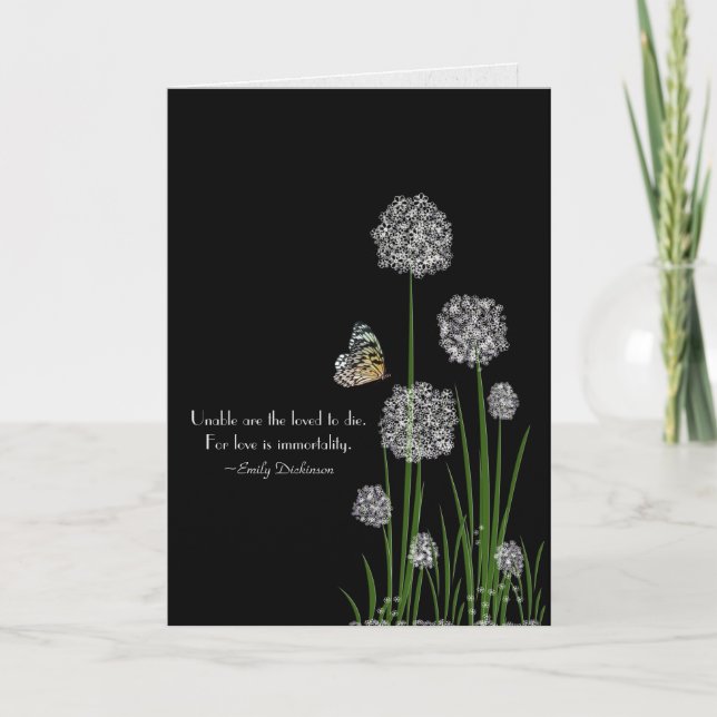 Cartão Borboleta sobre a simpatia da flor de Puff (Frente)