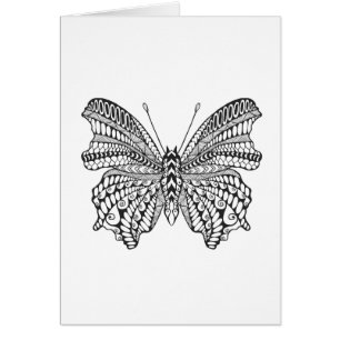 Cartão Borboleta tropical inspirada