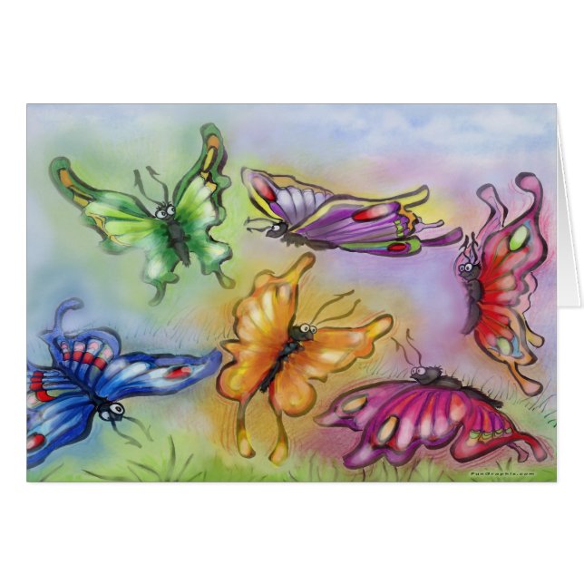 Cartão Borboletas (Frente Horizontal)