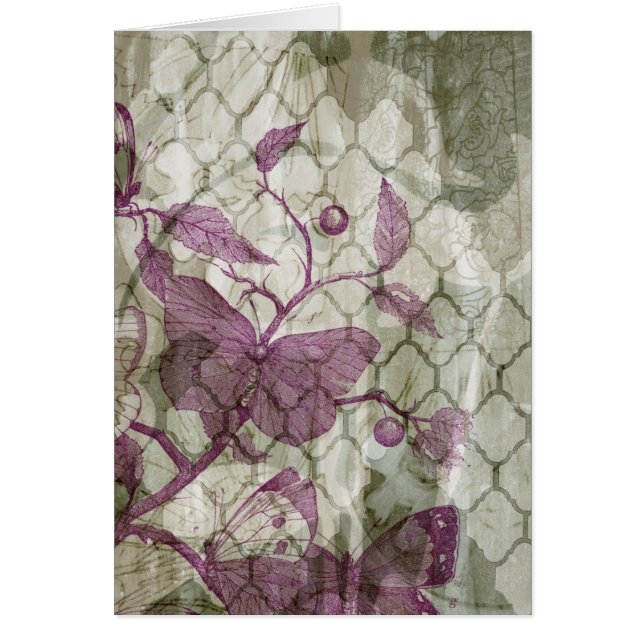 Cartão Borboletas árabes III (Frente)