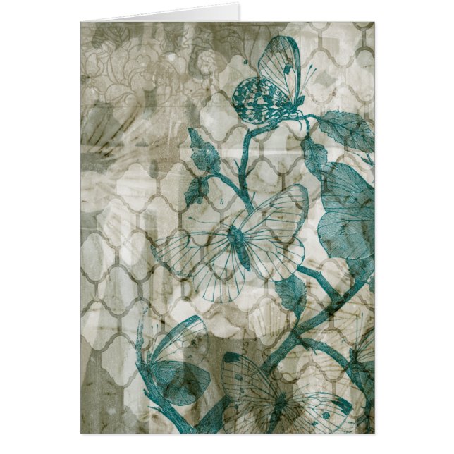 Cartão Borboletas árabes VI (Frente)