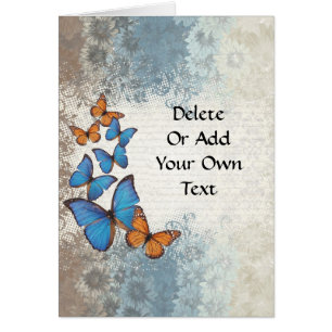 Cartão Borboletas azuis