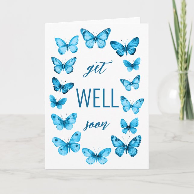 Cartão Borboletas de Aquarela Negros TÊM BOA PERSONALIDAD (Frente)