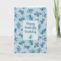 Borboletas de Insetos de porta - azul - aniversári