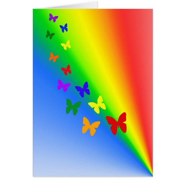 Cartão Borboletas do arco-íris (Frente)