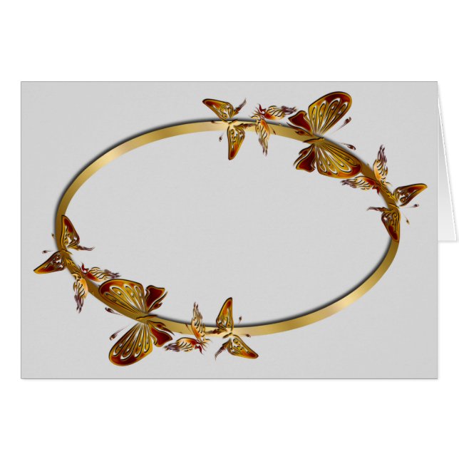 Cartão Borboletas do ouro (paisagem) (Frente Horizontal)