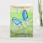 Cartão Borboletas e mamã do feliz aniversario de Daisys!<br><div class="desc">Dois butterflys que beijam-se goodnight</div>