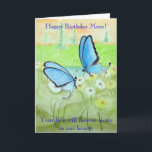 Cartão Borboletas e mamã do feliz aniversario de Daisys!<br><div class="desc">Dois butterflys que beijam-se goodnight</div>