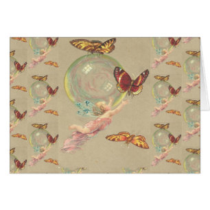 Cartão Borboletas e um anjo