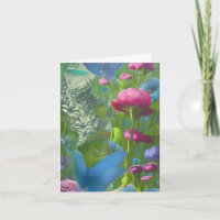 Borboletas Florais Rosa Suave, Azul e Branco