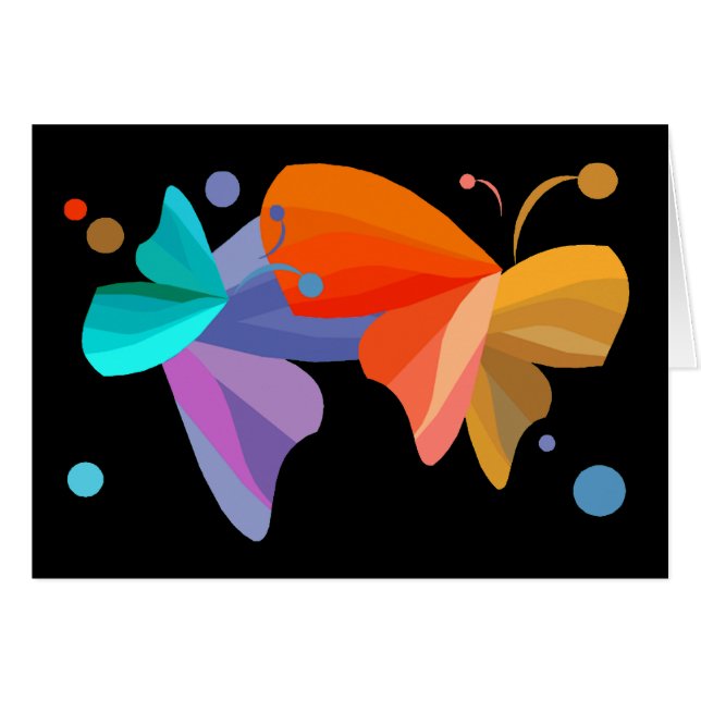 Cartão Borboletas Gêmeas (Frente Horizontal)