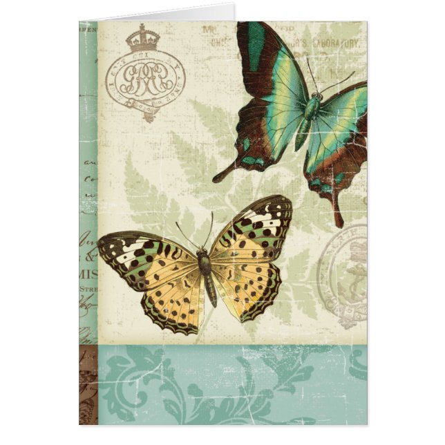 Cartão Borboletas gêmeas (Frente)