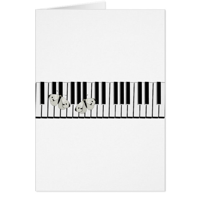 Cartão borboletas no tema do teclado (Frente)