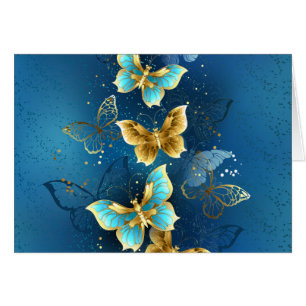 Cartão Borboletas ouros