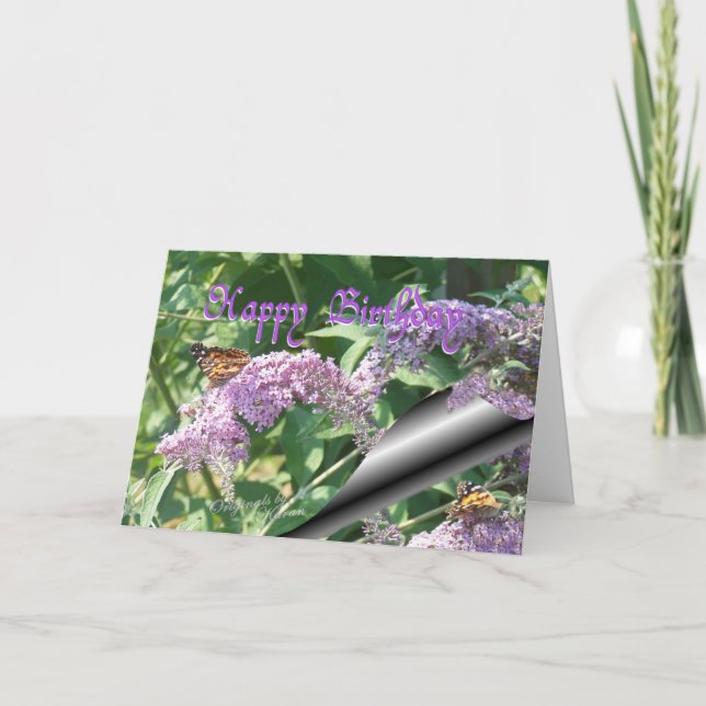 Cartão Borboletas personalizá-lo (Frente)