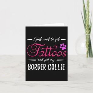 Cartão Borda Cão Collie Lover Tatto Engraçado Cão Mãe Dom