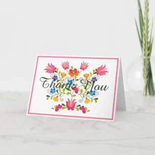 Cartão bordado floral personalizado