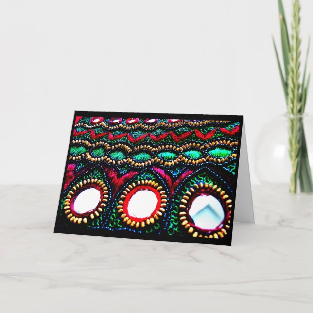 Cartão Bordado Indiano (Frente)