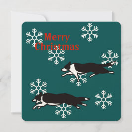 Cartão Border collie Christmas card カード