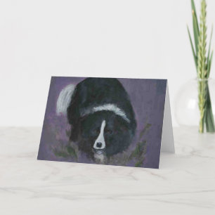 Cartão Border Collie original art notecard by LN Pettey