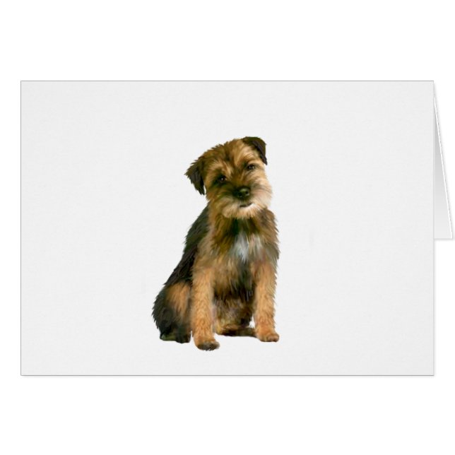 Cartão Border terrier (B) (Frente Horizontal)