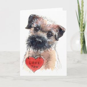 Cartão Border Terrier Love