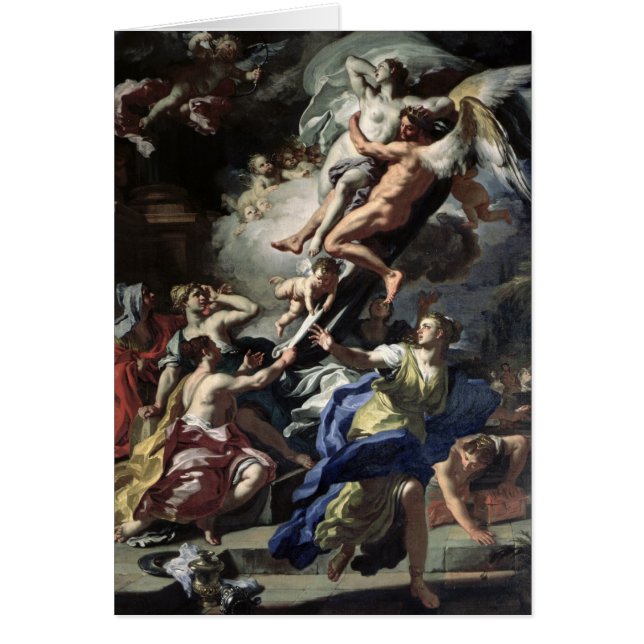 Cartão Boreas que sequestra Oreithyia (Frente)