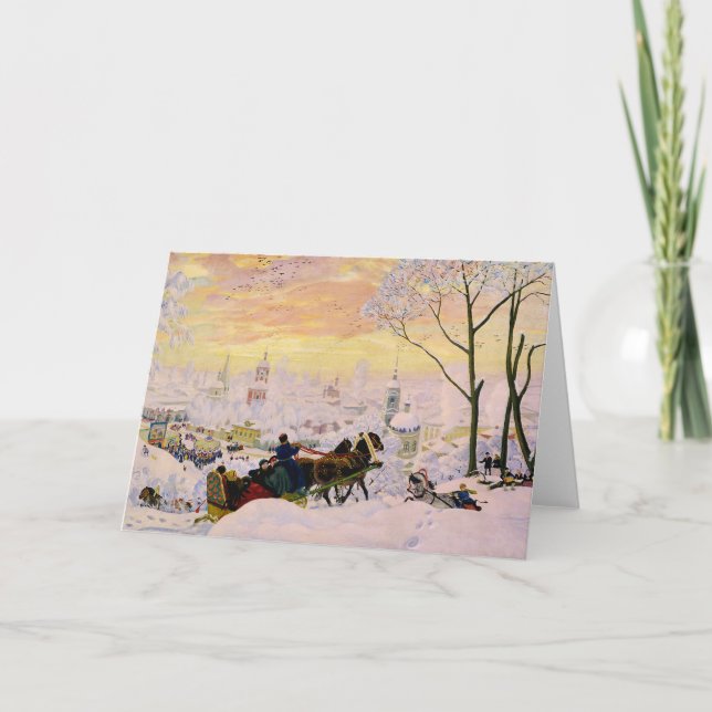 Cartão Boris Kustodiev Pancake Week CC0453 (Frente)