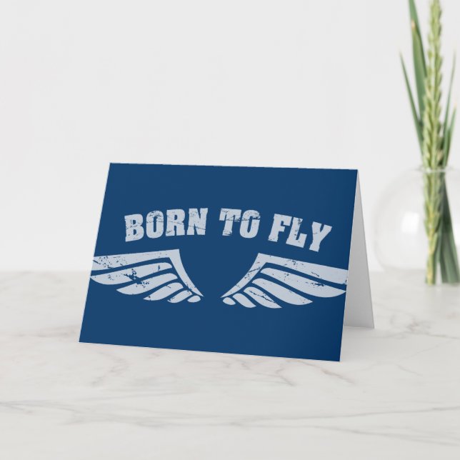 Cartão Born To Fly Wings (Frente)
