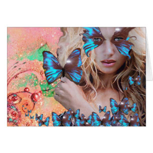 CARTÃO BORRACHA AZUL EM ESPUMANTES DOURADOS VERDE DE PINC